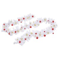Kerstslinger versierd met kerstballen 10 m wit 4
