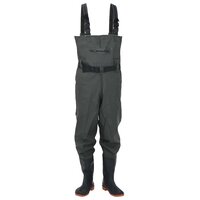 Waadpak met laarzen en riem maat 43 donkergroen 2