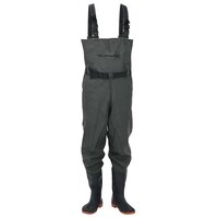 Waadpak met laarzen en riem maat 46 donkergroen 2