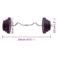 Halter gebogen met gewichten 60 kg 6