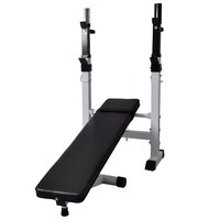 Trainingsbank met gewichtenrek en halterset 90 kg 5