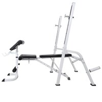 Trainingsbank met gewichtenrek en halterset 90 kg 3