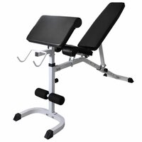 Trainingsbank met gewichtenrek en halterset 90 kg 5