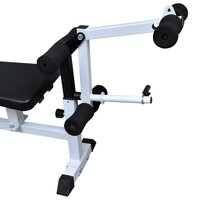Gewichtenbank met gewichtenrek en halterset 90 kg 5