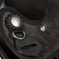 Western zadel, hoofdstel en borstriem 13&amp;quot; echt leer zwart 9
