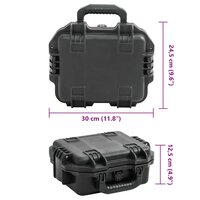 Flightcase draagbaar 30x24,5x12,5 cm PP zwart 8