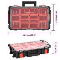 Flightcase draagbaar 55,5x34,5x13,5 cm PP zwart 8