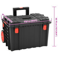 Flightcase draagbaar 56,5x45,5x48 cm PP zwart 8
