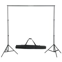 Fotostudioset met lampen, achtergrond en reflector 2