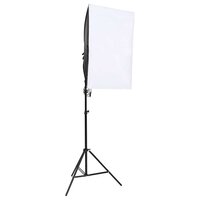 Fotostudioset met verlichtingsset en achtergrond 3
