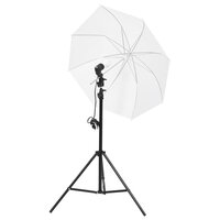 Fotostudioset met verlichtingsset achtergrond en reflector 2