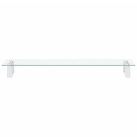 Monitorstandaard 80x20x8 cm gehard glas en metaal wit 4