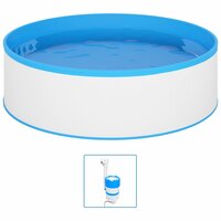 Splasher pool met hangende skimmer en pomp 350x90 cm wit 2