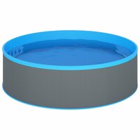Splasher pool met hangende skimmer en pomp 350x90 cm grijs 3