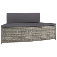 Spa-bankjes met kussens 2 st poly rattan grijs 4