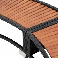 Hottub-ombouw poly rattan zwart 8