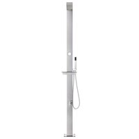 Buitendouche met bruine basis 225 cm roestvrij staal 4