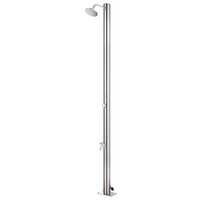 Buitendouche met bruine basis 220 cm roestvrij staal 4