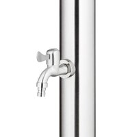 Buitendouche met bruine basis 220 cm roestvrij staal 7