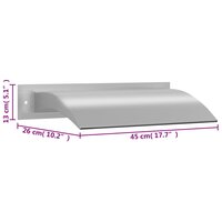 Zwembadfontein 45x26x13 cm roestvrij staal zilverkleurig   8