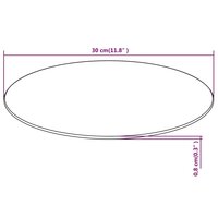 Tafelblad van gehard glas 300 mm rond 4