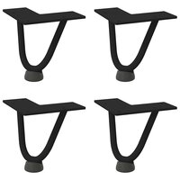 Tafelpoten voor Salontafel 4 st 10 cm massief staal zwart 2