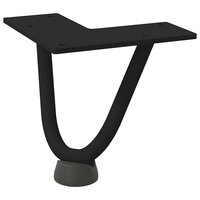 Tafelpoten voor Salontafel 4 st 10 cm massief staal zwart 4