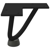 Tafelpoten voor Salontafel 4 st 10 cm massief staal zwart 6