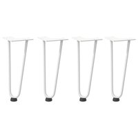 Tafelpoten voor Salontafel 4 st 30 cm massief staal wit 2