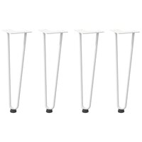 Tafelpoten voor Salontafel 4 st 42 cm massief staal wit 2