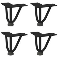 Tafelpoten voor Salontafel 4 st 10 cm massief staal zwart 2