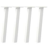Salontafelpoten 4 st 42 cm staal wit 2