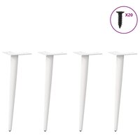Salontafelpoten conische vorm 4 st 30-31 cm staal wit 3