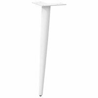Salontafelpoten conische vorm 4 st 30-31 cm staal wit 4