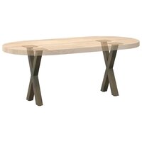 Salontafelpoten 2 st X-vormig 28x(42-43) cm staal naturel 8