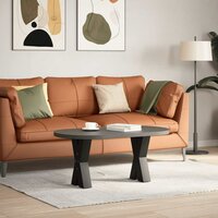 Salontafelpoten 2 st X-vormig 38x(42-43) cm staal zwart 2