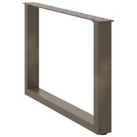 Salontafelpoten 2 st U-vormig 70x(42-43) cm staal naturel 4