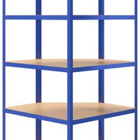 Hoekrek 5-laags staal &amp; bewerkt hout antracietkleurig 7