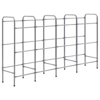 Opbergrek voor 12 kratten 190x33x116 cm staal zilverkleurig 2