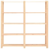 Opbergrekken 5-laags 10 st 170x38x170 cm grenenhout 500 kg 4