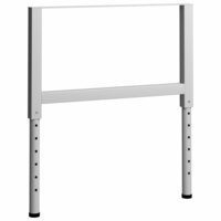 Werkbankframes verstelbaar 2 st 85x(69-95,5) cm metaal grijs 3