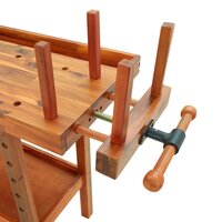 Werkbank met lade en bankschroeven 124x52x83 cm massief acaciahout 8