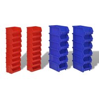30-delige Opbergrek voor aan de wand blauw en rood 3