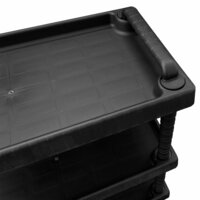 Gereedschapswagen 3-laags 75x37,5x92 cm polypropeen zwart 5