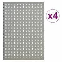 Gaatjespanelen wandgemonteerd 4 st 40x58 cm staal 3