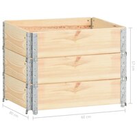 Palletopzetranden 3 st 60x80 cm massief grenenhout 7