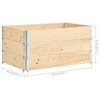 Palletopzetranden 3 st 80x120 cm massief grenenhout 7