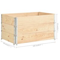 Palletopzetranden 3 st 50x100 cm massief grenenhout 7