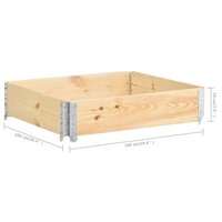 Palletopzetrand 100x100 cm massief grenenhout 7