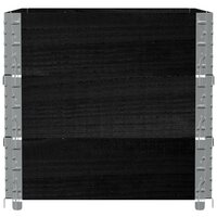 Palletopzetranden 3 st 80x60 cm massief grenenhout zwart 4